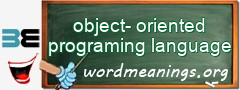 WordMeaning blackboard for object-oriented programing language